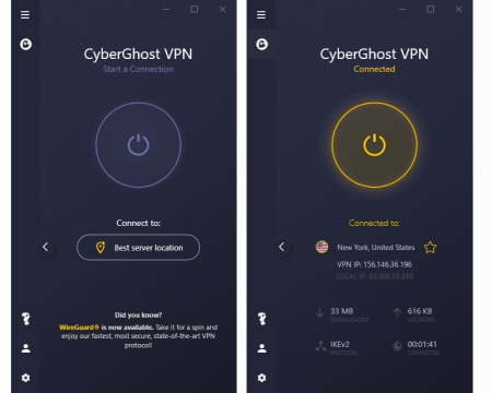 CyberGhost Mobile Interface CyberGhost-On-and-Off-min