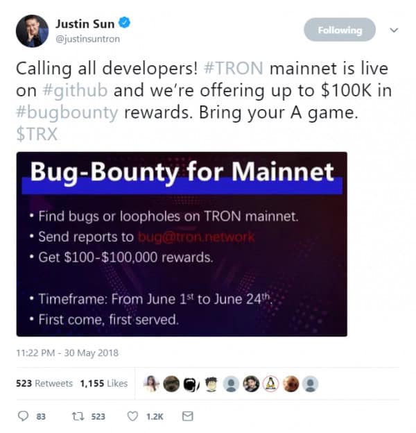 TRX Bug Bounty