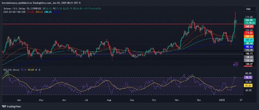 SOL/USD daily chart.