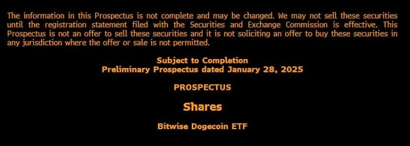 Dogecoin ETF Application