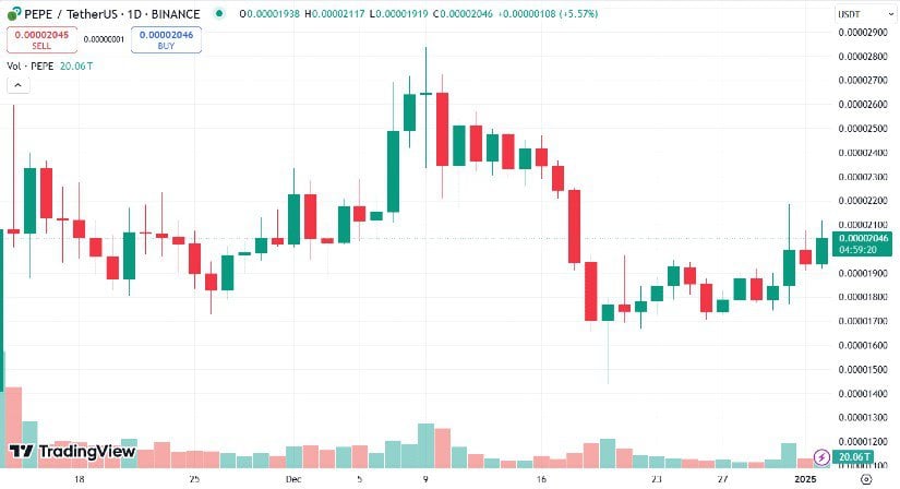 The Relative Strength Index (RSI) shows a steady rise, which means that bearish momentum might be easing (TradingView).