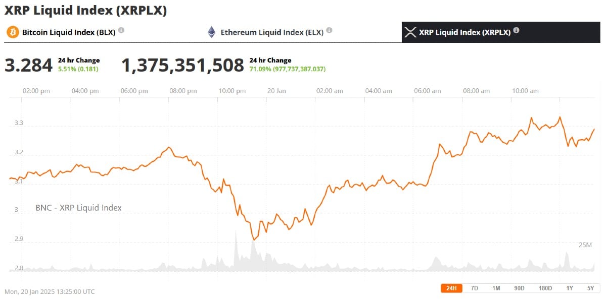 XRP Price January 20th