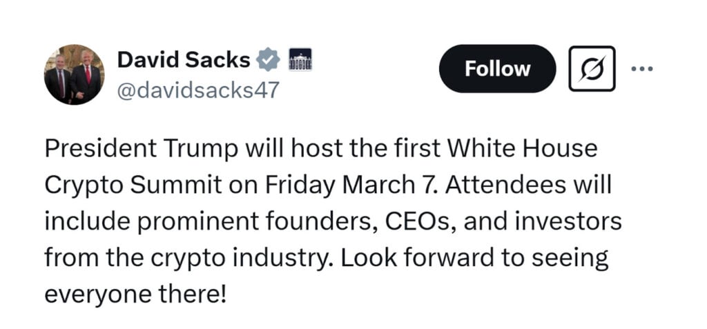 crypto white house summit good news for crypto investors