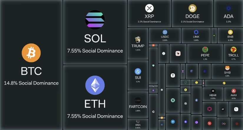 Crypto social rankings