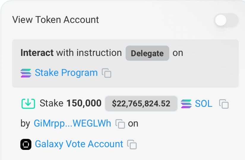 Galaxy Digital Staking $63M in SOL
