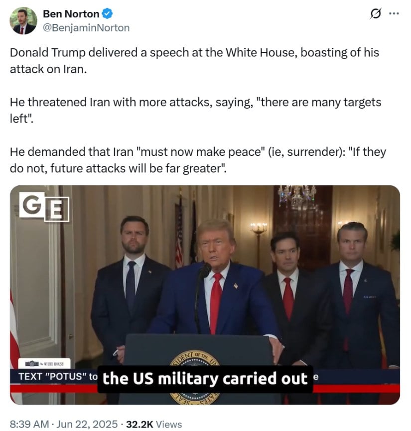 Trump Leaves Door Open for More Strikes