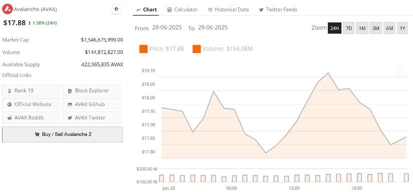 AVAX Pushes Higher as Market Reverses