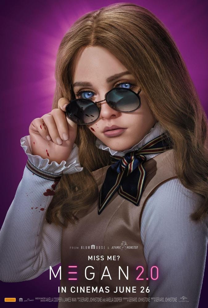 Gerard Johnstone’s M3GAN 2.0 pulls a bold move straight from the Terminator 2 playbook: it flips the script. M3GAN is no longer the dead-eyed murder doll out to babysit your kid to death. She’s our best shot at survival in a world teetering on the edge of AI-induced collapse. Think Her meets Robocop — if both were also TikTok influencers with knives. And what’s cool, is that M3GAN 2.0 is the first mainstream AI flick that actually gets the crypto-AI zeitgeist.