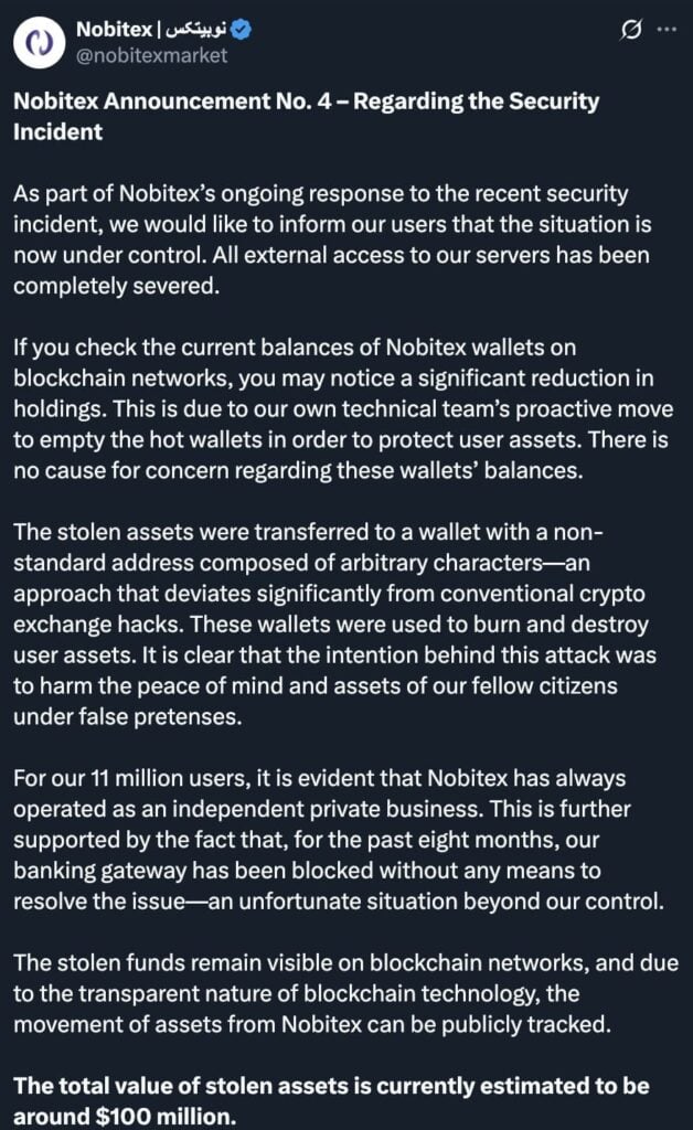 A suspected Israeli hacktivist group has gutted Iran’s top crypto exchange — not for money, but for message.