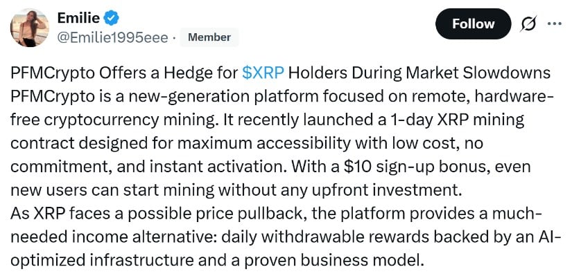 XRP Cloud Mining Spurs Renewed Interest