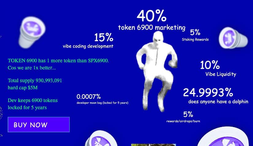 TOKEN6900 tokenomics