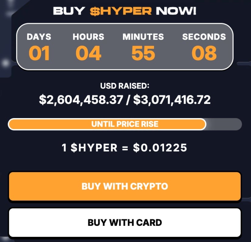 How to buy Bitcoin Hyper presale.