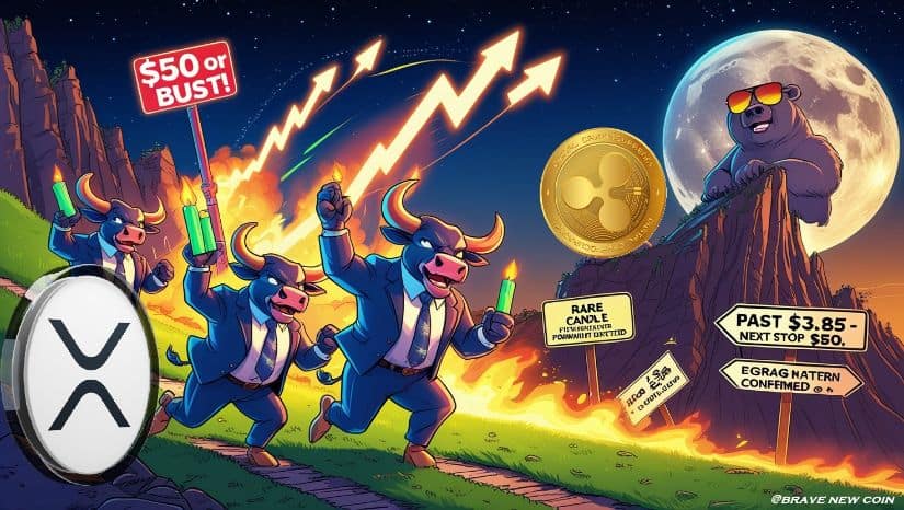 Ripple Price News: XRP Bulls Target $50 in Long-Term Rally Backed by Rare Candle Formation