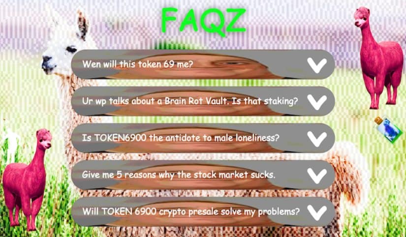 T6900 FAQ section gives a taste of the project’s humor