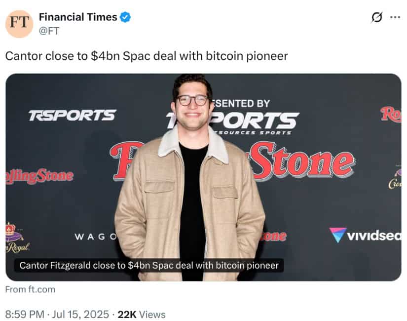 X report of the deal
