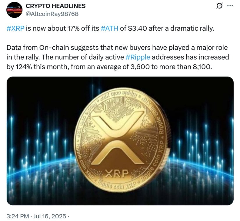 XRP Price Prediction: XRP Gains Steam Above .25 as Momentum Builds—New ATH This Week? – Brave New Coin