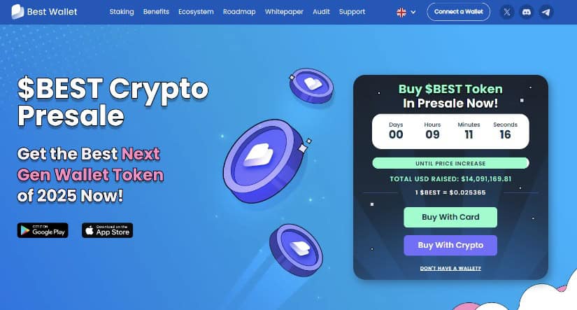 Best Wallet Token presale website.