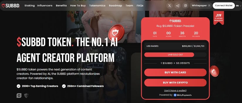 SUBBD presale website.