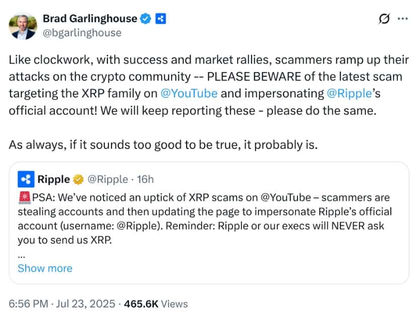 Brad Garlinghouse X post. 