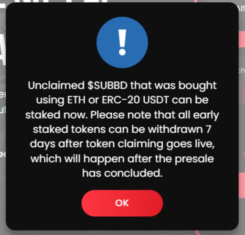 Stake Your $SUBBD