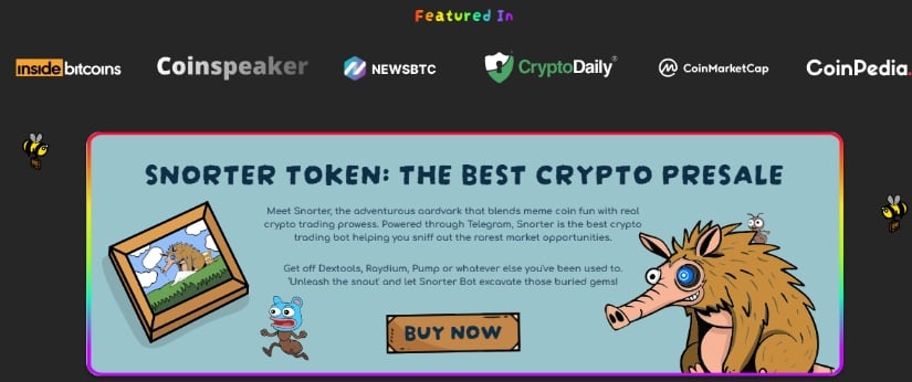 Snorter Token presale page