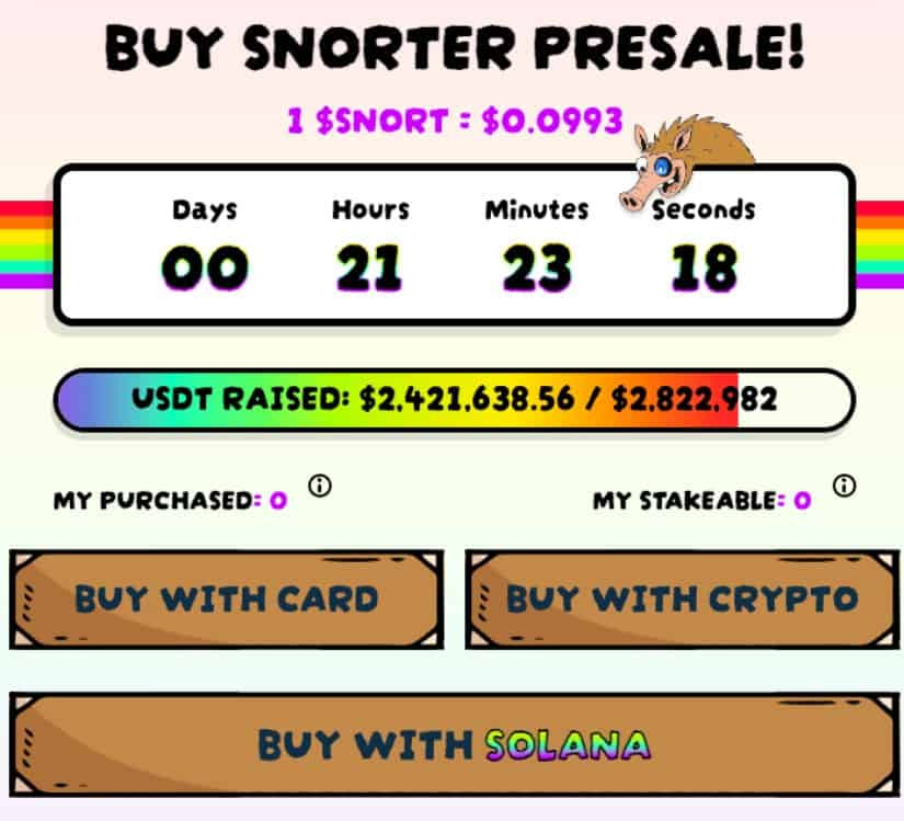 buy snorter token presale.