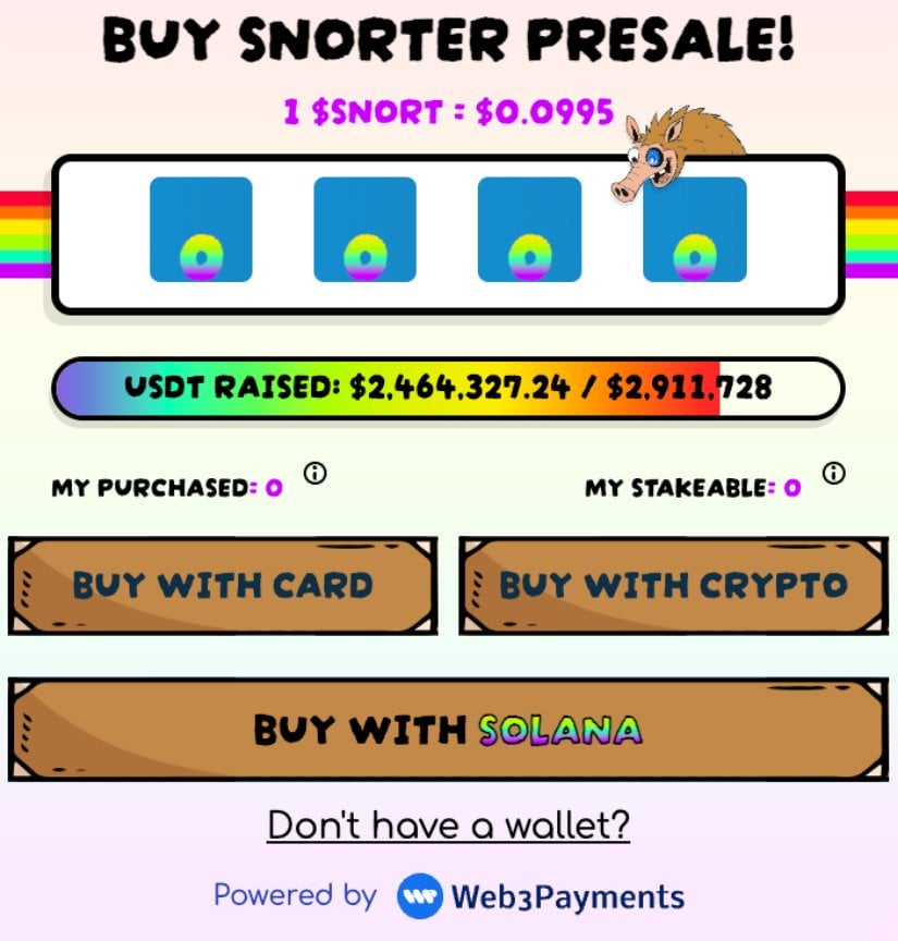 buy Snorter Token in the presale phase.
