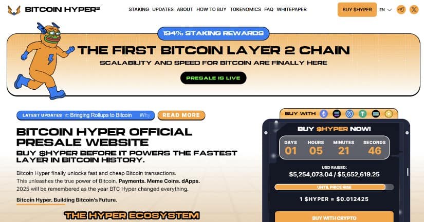 Bitcoin Hyper presale website