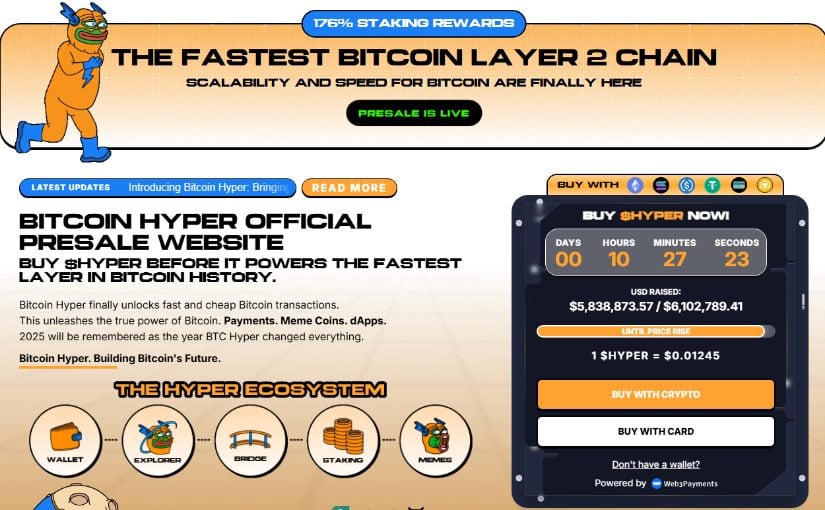 Bitcoin Hyper presale page