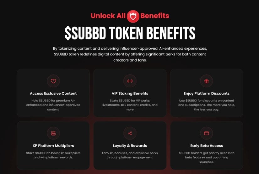 SUBBD Token website.