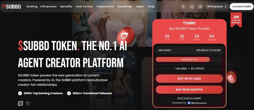 SUBBD Token presale website