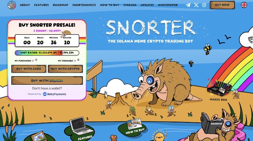 Snorter Token presale website