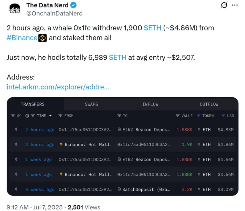 Whale Moves and Layer 2 Buzz Add Fuel to Ethereum's Climb