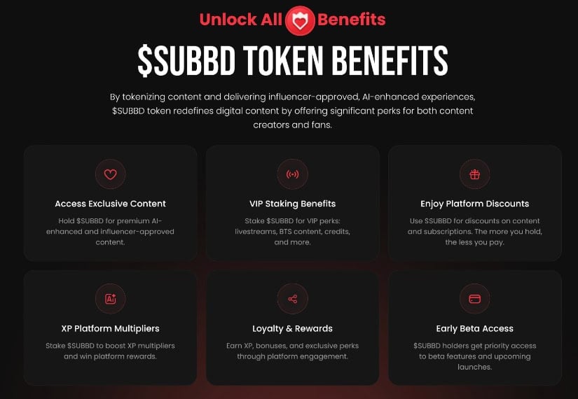 SUBBD perks