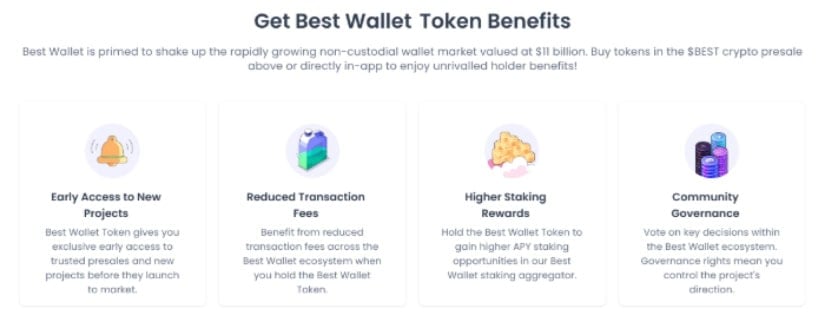 Best Wallet Token ($BEST) benefits. 
