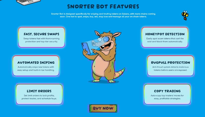 Snorter Bot’s utility features.