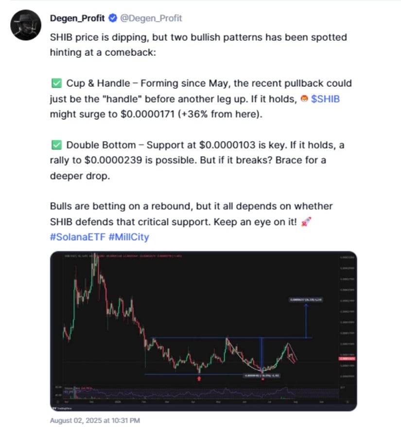Shiba Inu Price Holds Key Support Levels