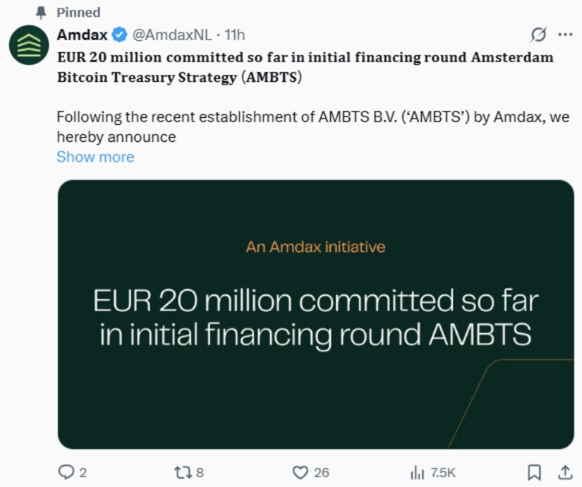 🟨CRYPTO ANALISI: "Amdax lancia AMBTS: obiettivo 210.000 Bitcoin"