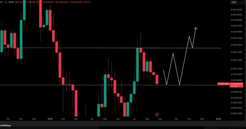 Key Support at $0.00009300 Zone