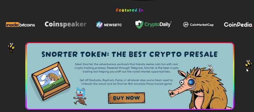 Snorter Token presale page