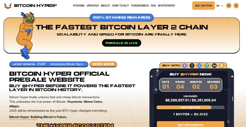 Bitcoin Hyper presale website