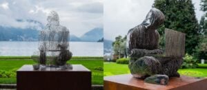 Bitcoin's elusive manufacturer, Satoshi Nakamoto-Part Public Art Installation, Part Crypto Monument's Ab-Aconic Statue was re-introduced by city workers in Lugano, Switzerland, which was re-introduced after being improperly dumped into Lugano.