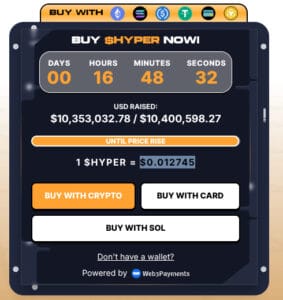 $HYPER total raised.