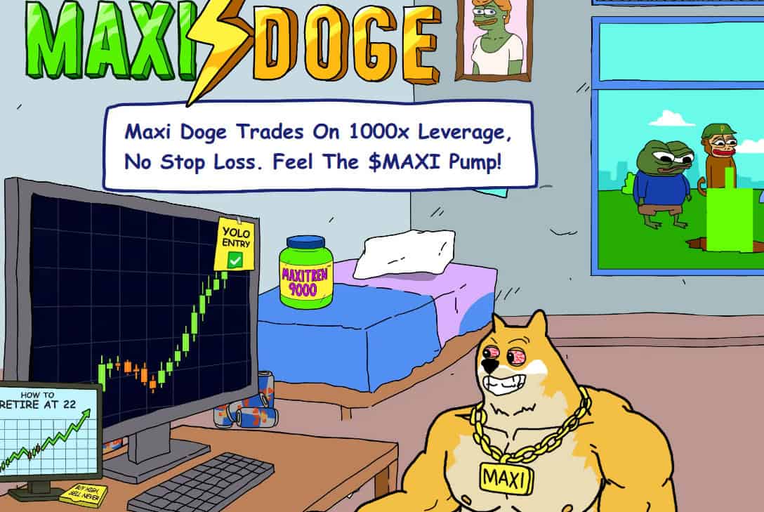 Maxi Doge homepage showing its ethos