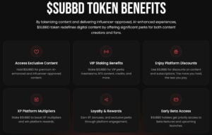Subbd Token ($SUBBD) benefits for creators and fans.