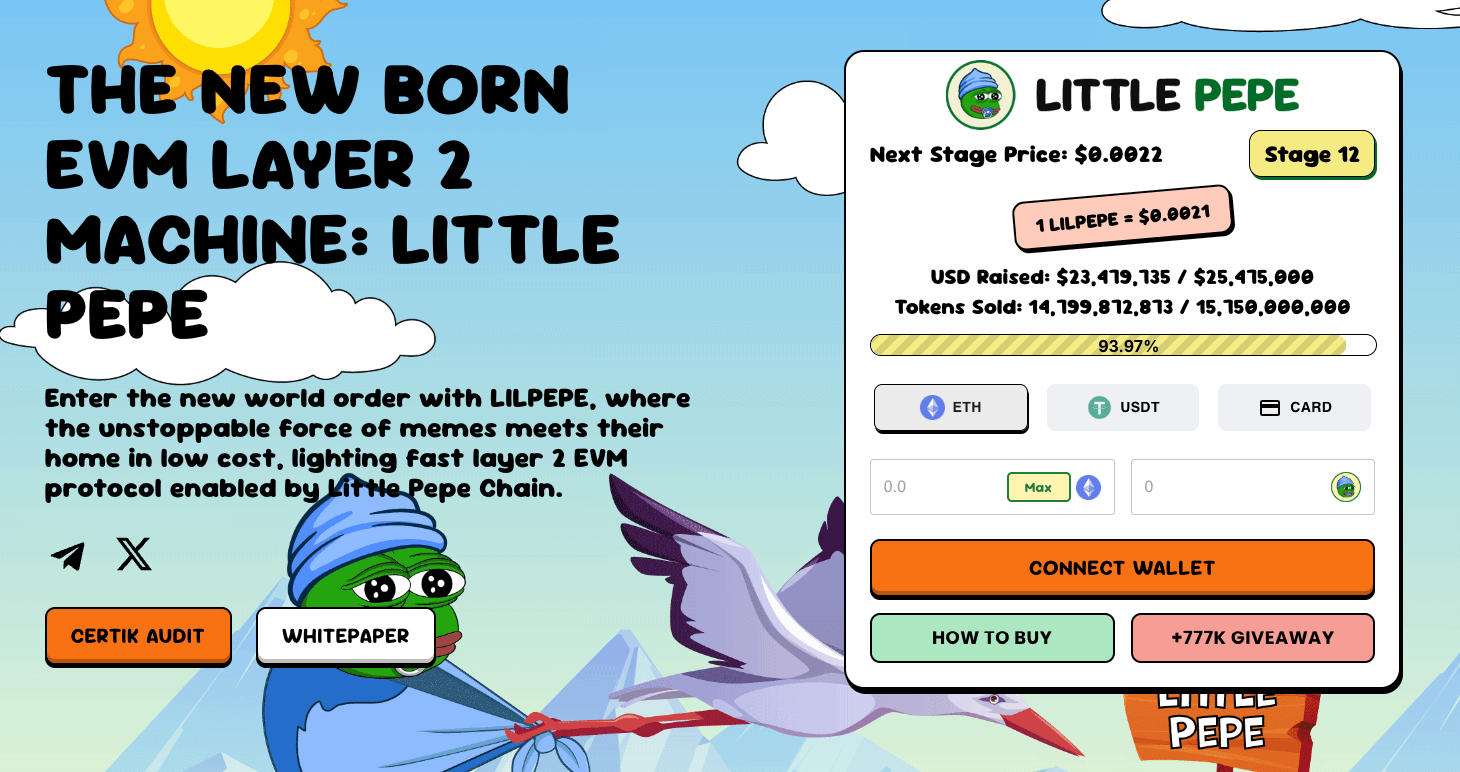 Snippet of the Little Pepe website.