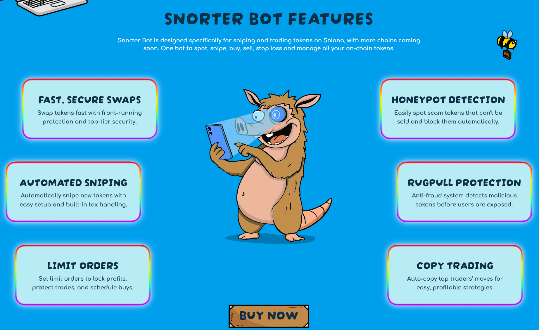 Snorter Bot features