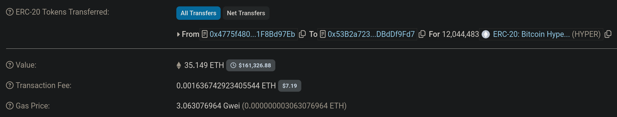​​$HYPER whale purchase.