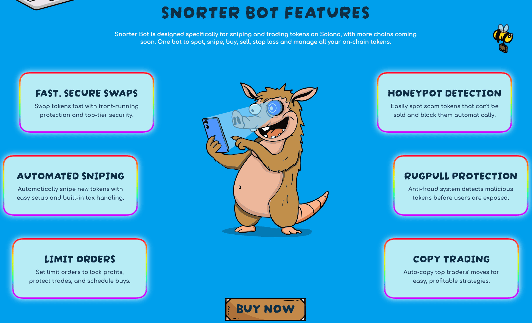 Snorter Bot features