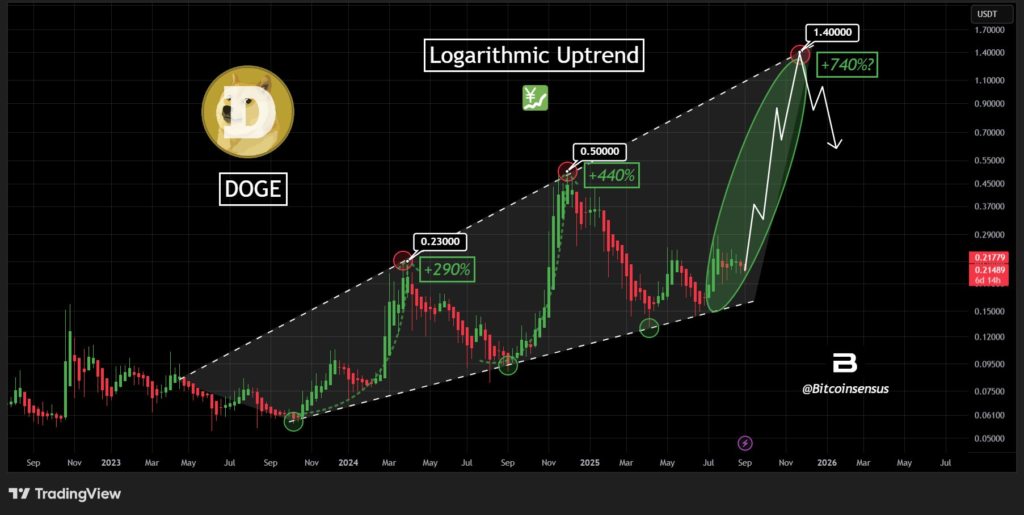 DOGE traded at $0.2848 on Thursday, a 12% bounce from its weekly low of $0.25, as traders piled in on anticipation of the ETF debut. The move echoes the same “ETF hype cycle” we’ve seen before with Bitcoin and Ethereum: speculation first, then institutional inflows.